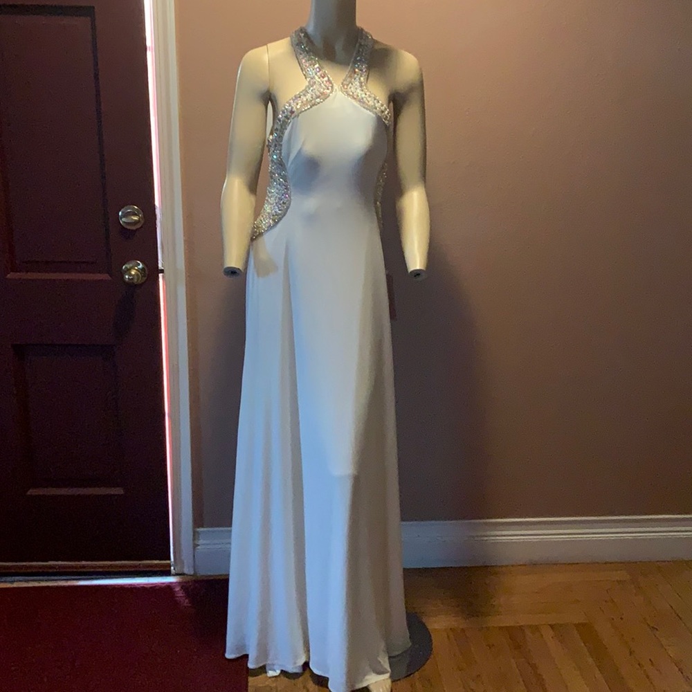 BEAUTIFUL JS COLLECTION PARTY DRESS WHITE (14)